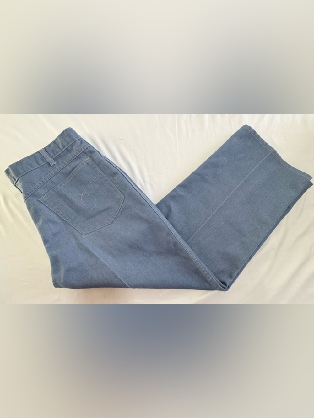 Vintage Towncraft Men’s Grandpa Light Blue Denim Jeans In Size 38 X 29
